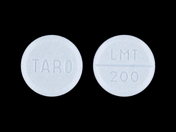 Pill TARO LMT 200 Blue Round is Lamotrigine