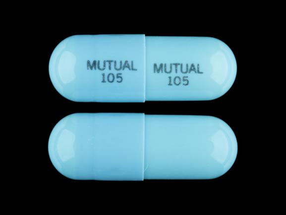 Doxycycline hyclate 100 mg MUTUAL 105 MUTUAL 105