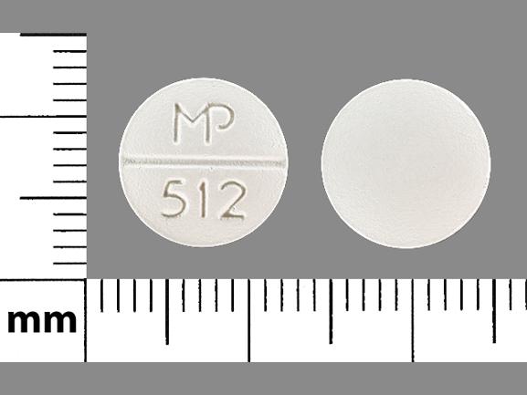 Pill MP 512 White Round is Propafenone Hydrochloride