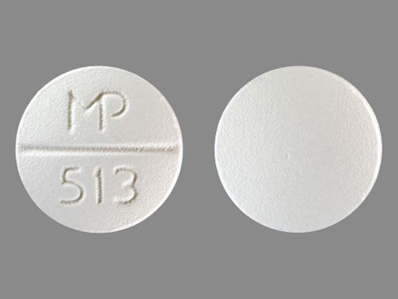 Pill MP 513 White Round is Propafenone Hydrochloride