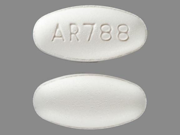 Pill AR788 White Oval is Fenofibric Acid