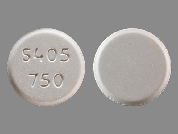 Pill S405 750 White Round is Fosrenol