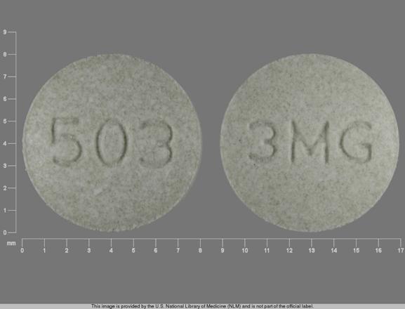 Pill 503 3MG Green Round is Intuniv