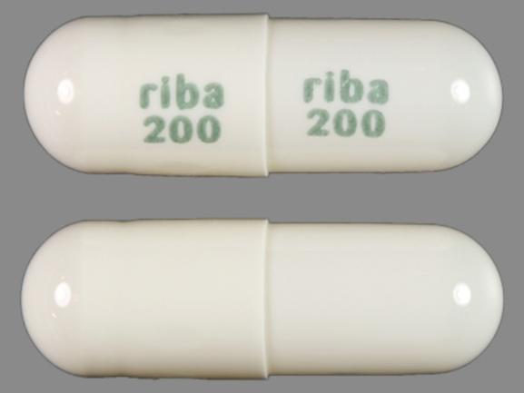 Pill riba 200 riba 200 White Capsule/Oblong is Ribavirin