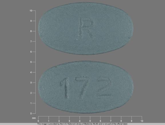 Pill R 172 Green Oval is Finasteride