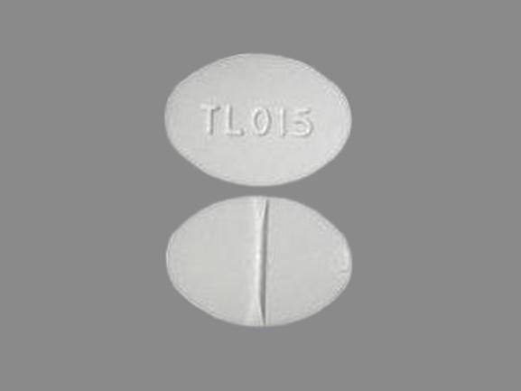 Pill TL 015 White Oval is Methylprednisolone