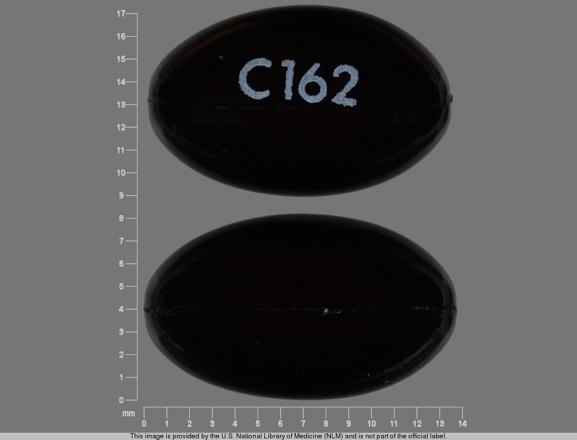 Pill C 162 Black Capsule/Oblong is Renal Caps