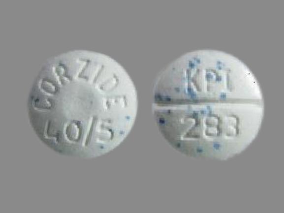 Pill CORZIDE 40/5 KPI 283 White Round is Corzide 40/5