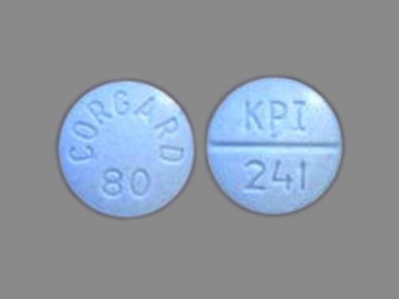 Pill CORGARD 80 KPI 241 Blue Round is Corgard