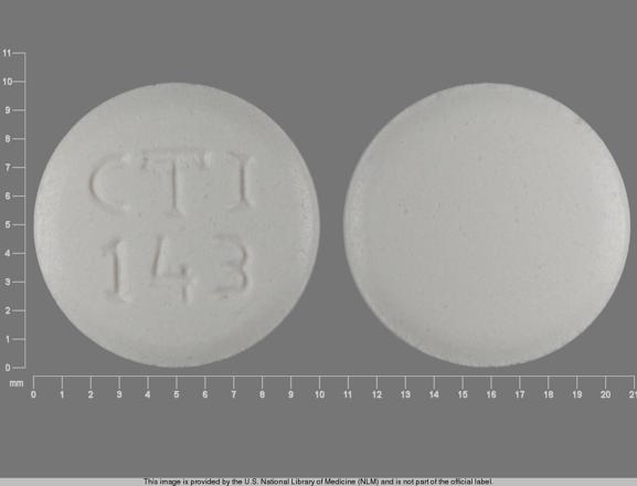 Pill CTI 143 White Round is Lovastatin