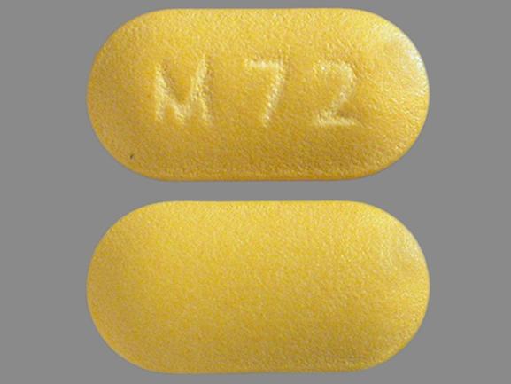 Pill M72 Yellow Elliptical/Oval is Menest