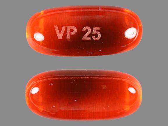 Pill VP 25 Orange Capsule/Oblong is Ethosuximide