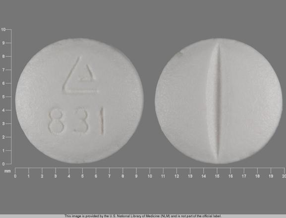 Metoprolol succinate extended-release 50 mg Logo 831