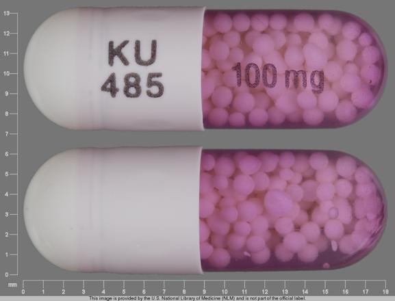 Verapamil hydrochloride extended-release 100 mg KU 485 100 mg