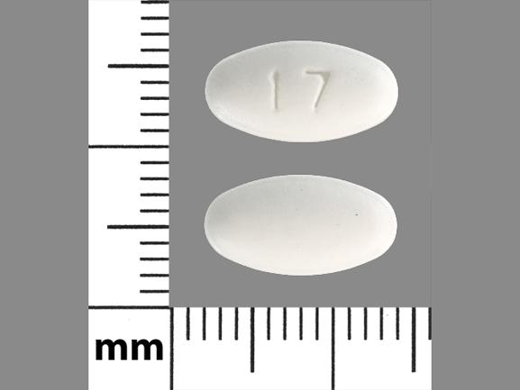 Pill 17 White Oval is Pantoprazole Sodium Delayed-Release