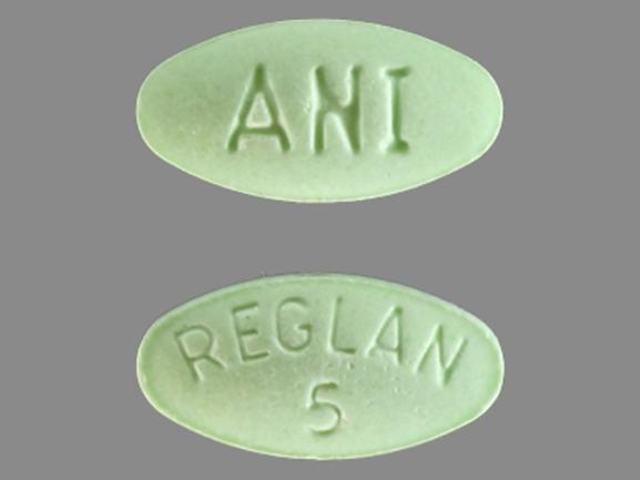 Pill REGLAN 5 ANI Green Oval is Reglan