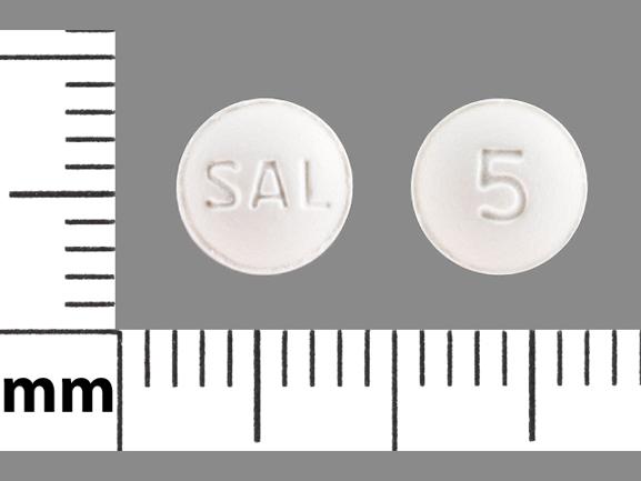 Pill SAL 5 White Round is Salagen