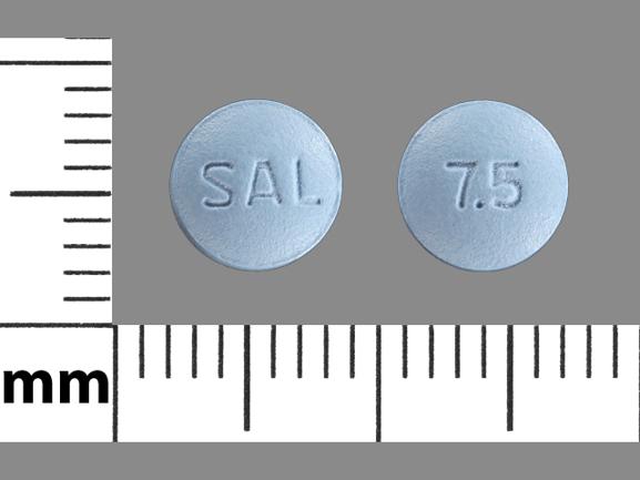 Pill SAL 7.5 Blue Round is Salagen