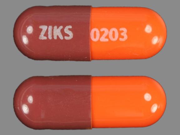 Pill ZIKS 0203 Brown Capsule/Oblong is iFerex 150