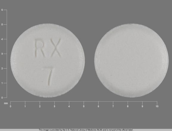 Pill RX 7 White Round is Lorazepam