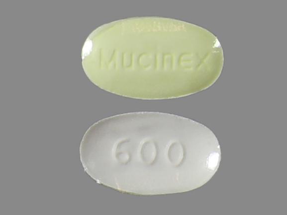 Pill Mucinex 600 Yellow Elliptical/Oval is Mucinex DM