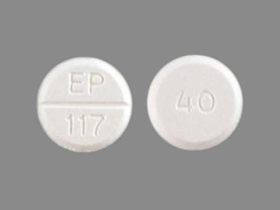 Pill EP 117 40 White Round is Furosemide
