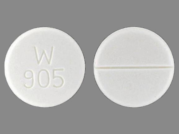 Pill W 905 White Round is Captopril