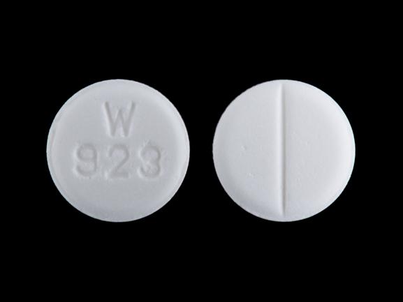 Pill W 923 White Round is Enalapril Maleate