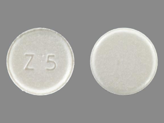 Pill Z 5 White Round is Zomig-ZMT