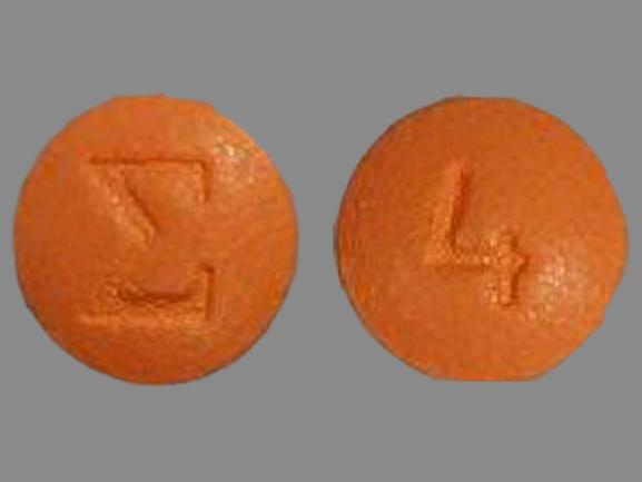 Pill E 4 Orange Round is Protriptyline Hydrochloride