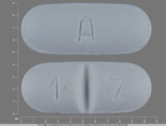 A 1 7 Pill Images Blue Capsule Shape