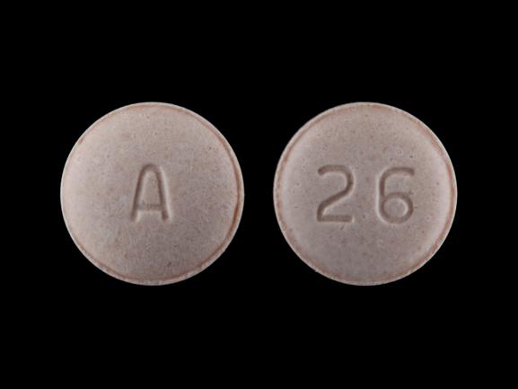 Pill A 26 Pink Round is Hydrochlorothiazide and Lisinopril