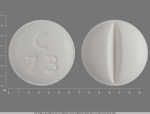 Metoprolol tartrate 25 mg C 73