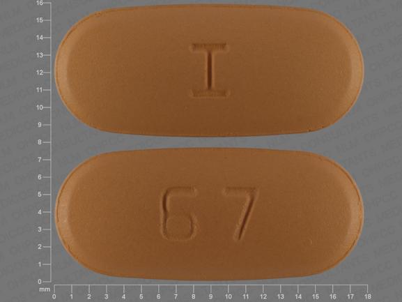 Pill I 67 Orange Oval is Valsartan