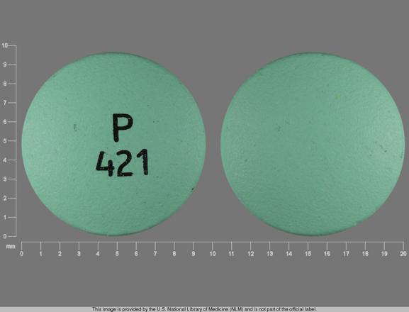 Donnatal extentabs atropine sulfate 0.0582 mg / hyoscyamine sulfate 0.3111 mg / phenobarbital  48.6 mg / scopolamine hydrobromide 0.0195 mg P 421