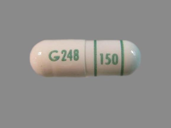 Pill G248 150 White Capsule/Oblong is Lipofen