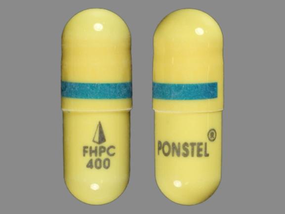 Pill FHPC 400 PONSTEL Yellow Capsule/Oblong is Mefenamic Acid