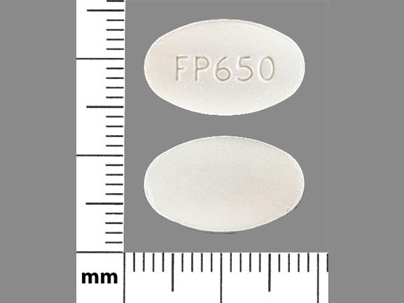 Pill FP650  White Oval is Tranexamic Acid