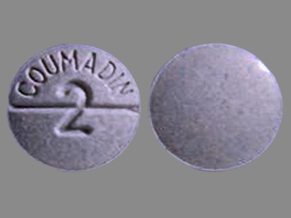 Pill COUMADIN 2 Purple Round is Coumadin