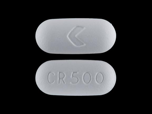 Ciprofloxacin hydrochloride 500 mg CR 500 >