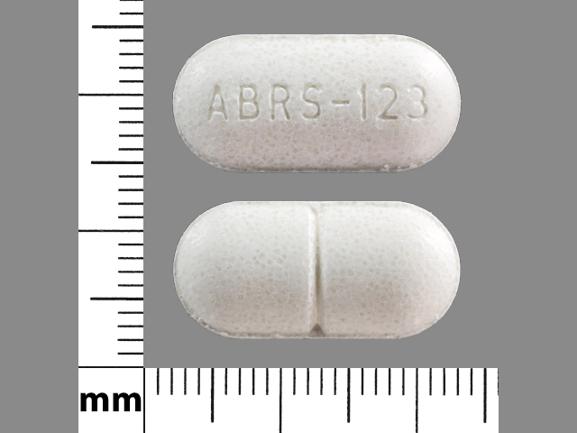 Pill ABRS 123 White Oval is Potassium Chloride Extended-Release