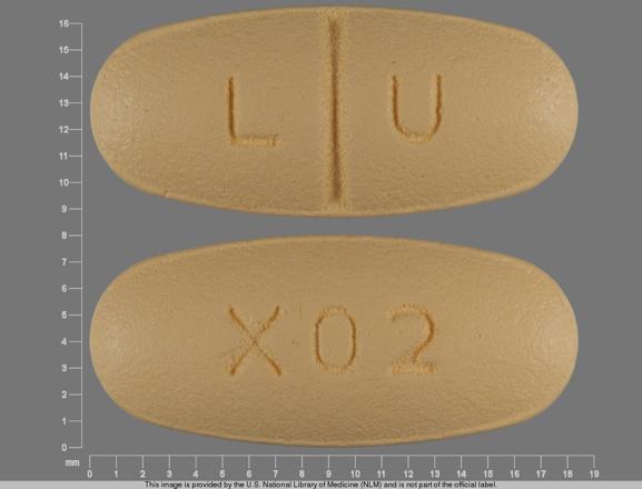 Pill LU X02 Yellow Oval is Levetiracetam