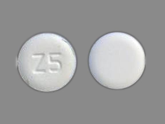 Pill Z5 White Round is Amlodipine Besylate