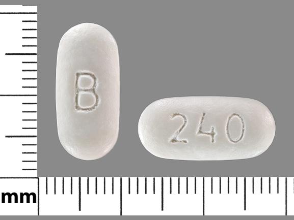 Pill B 240 White Capsule/Oblong is Diltiazem Hydrochloride Extended-Release