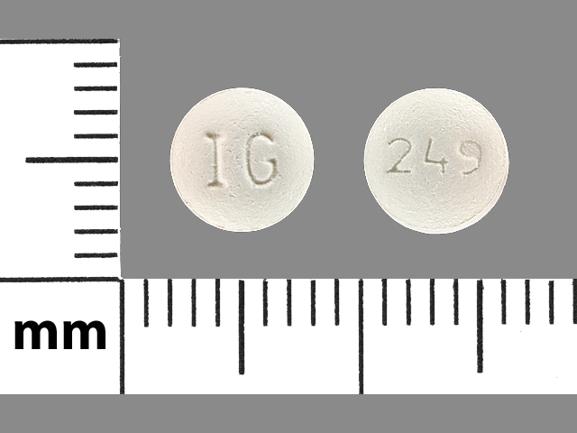 Pill IG 249 White Round is Escitalopram Oxalate