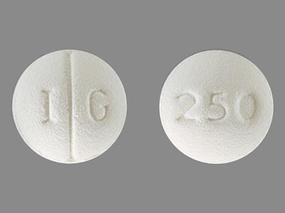 Pill I G 250 White Round is Escitalopram Oxalate