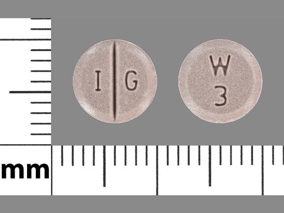 Pill I G W 3 Tan Round is Warfarin Sodium