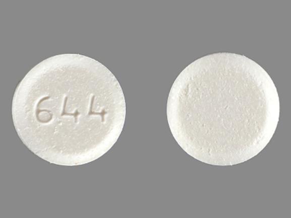 Pill 644 White Round is Hyoscyamine Sulfate (Sublingual)