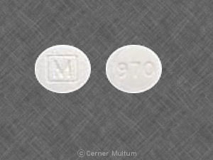 Acetaminophen, butalbital and caffeine 325 mg / 50 mg / 40 mg M 970