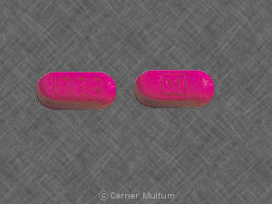 Pill 1772 M Pink Elliptical/Oval is Acetaminophen and Propoxyphene Napsylate